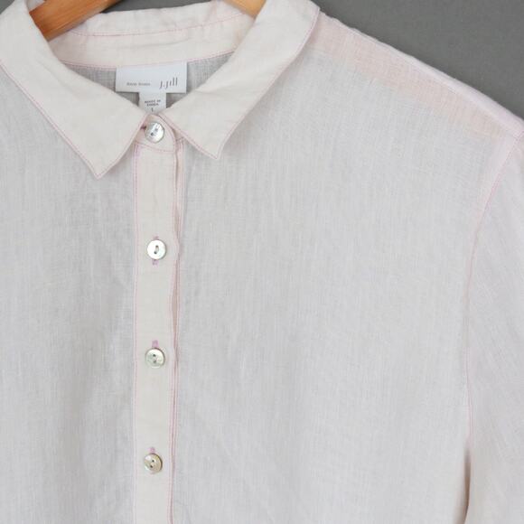 J. Jill 100% Linen Tunic Long Shirt L - Picture 6 of 8